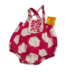 NEW MasalaBaby Pink Romper sz 6-12 m